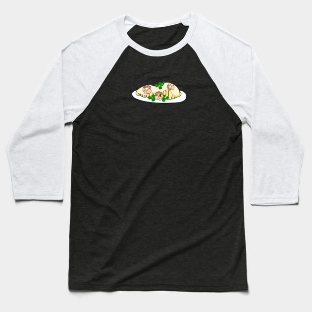 Shrimp Scampi Baseball T-Shirt by traditionation